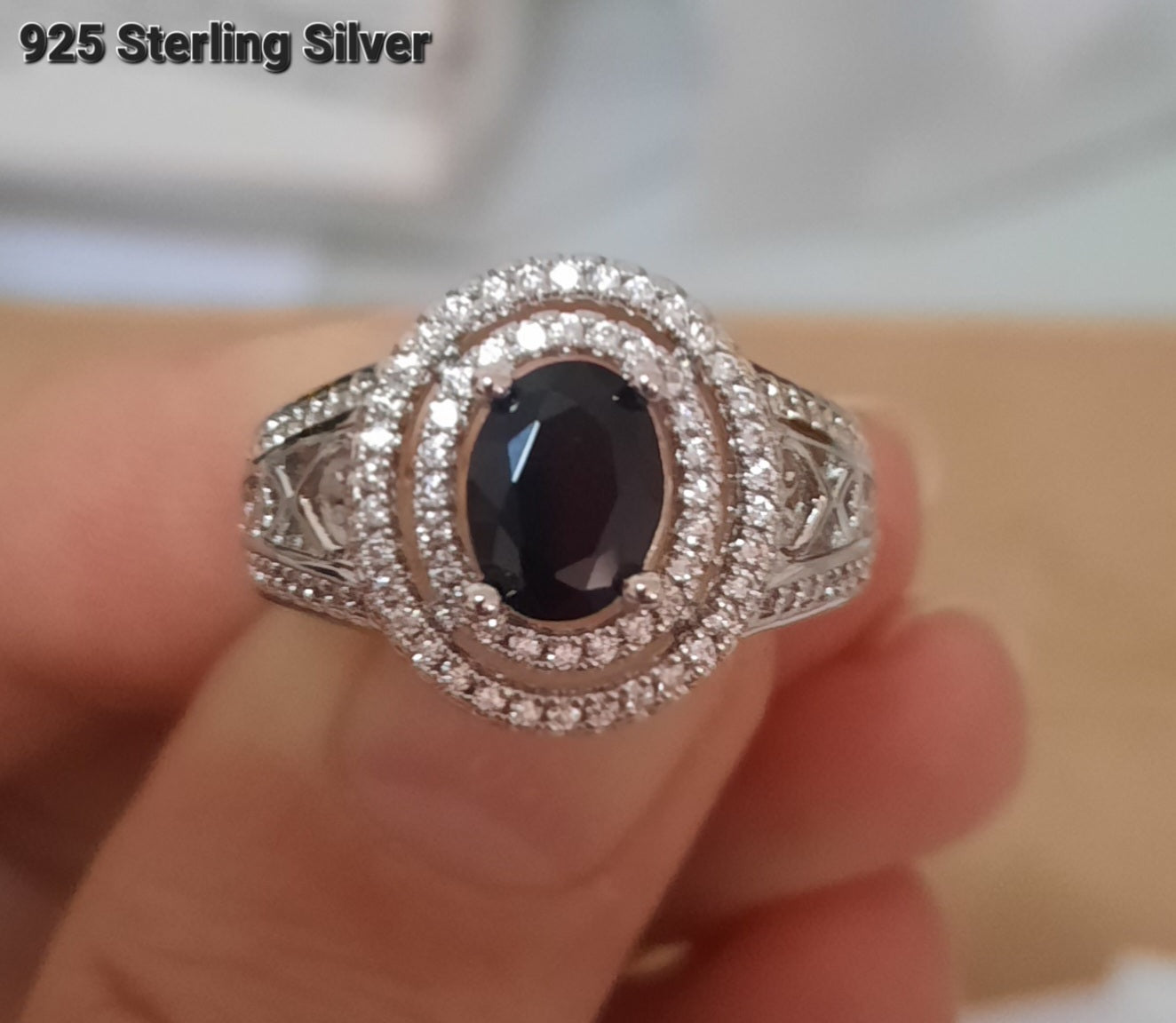 Black Onyx Zirconia Ring