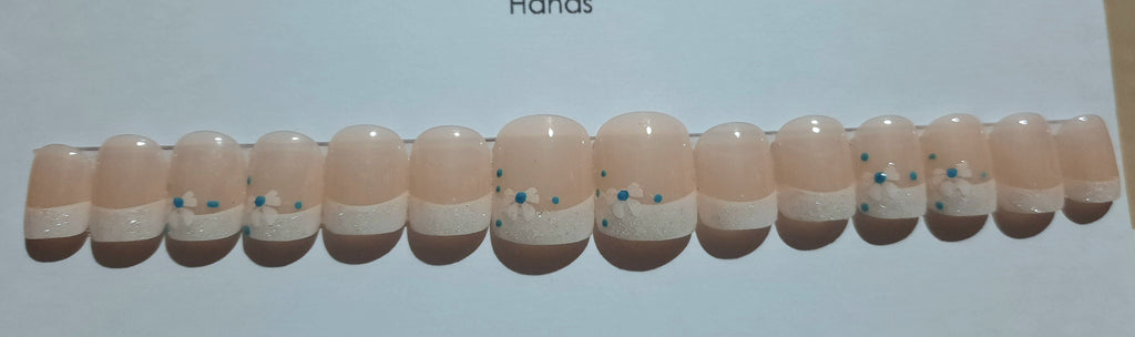 Designer Gel Press on Nails (24-26 Nails with Full Preparation Kit, Glue and Tabs)