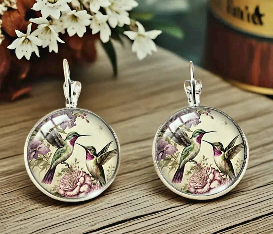 Earrings Real Titanium Dangling Huggie Bird Earrings (No Tarnish)