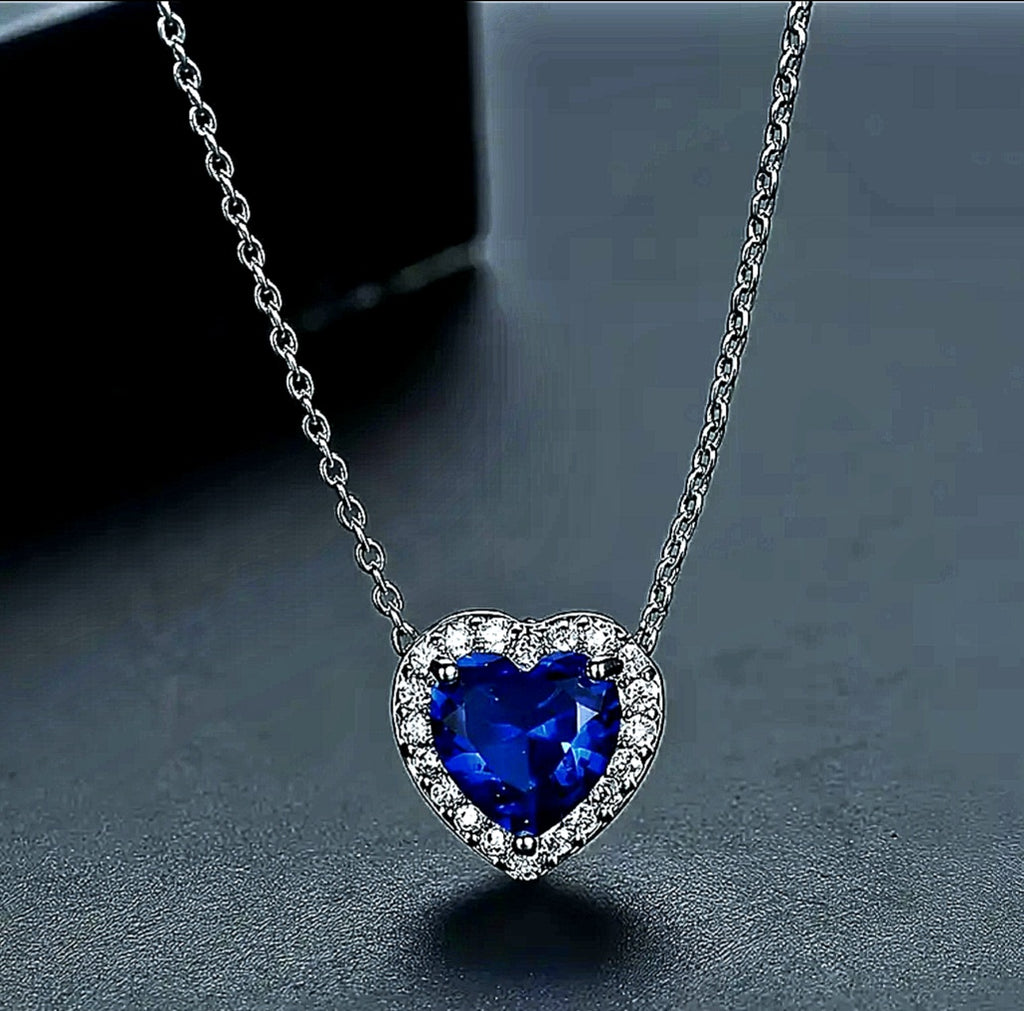 Necklaces Beautiful Heart Shaped Zirconia Necklaces in Pure Stainless Steel. Tarnish Resistant