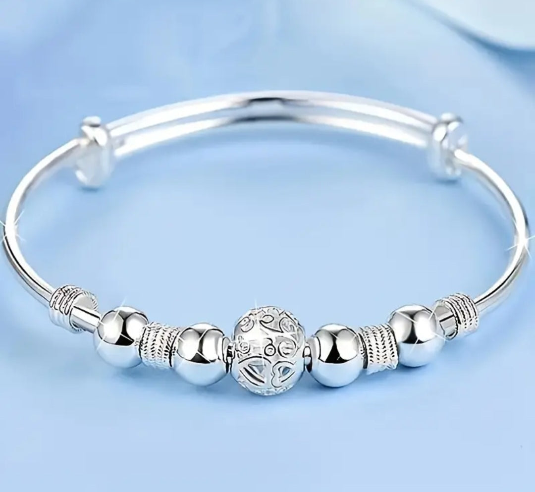 Bracelet Small Ball Charms Adjustable Bangle