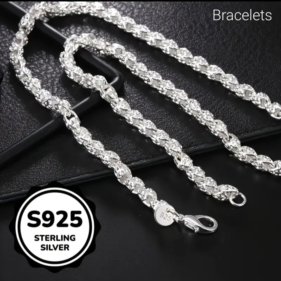 Bracelets 925 Sterling Silver Swirl Elegance Bracelet