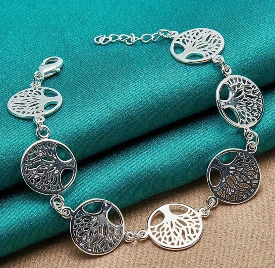 Bracelet 925 Silver Tree of Life Adjustable