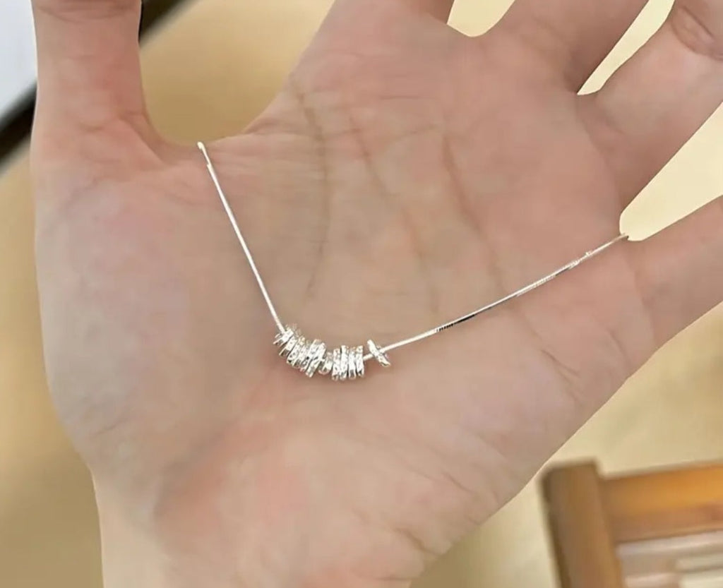 Necklace Real Titanium Multiple Triangle Pendants small adjustable