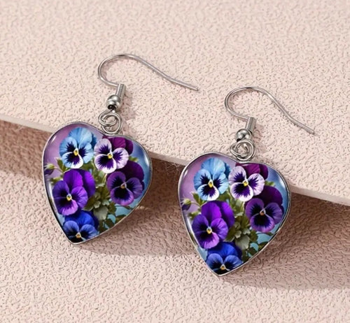Beautiful Pantsy Pure Titanium Dangling Small Heart Earrings with Glossy Finish