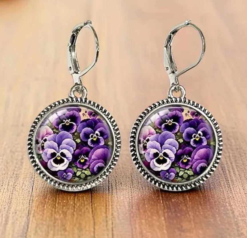 Beautiful Pantsy Pure Titanium Dangling Hoop Small Round Earrings with Glossy Finish