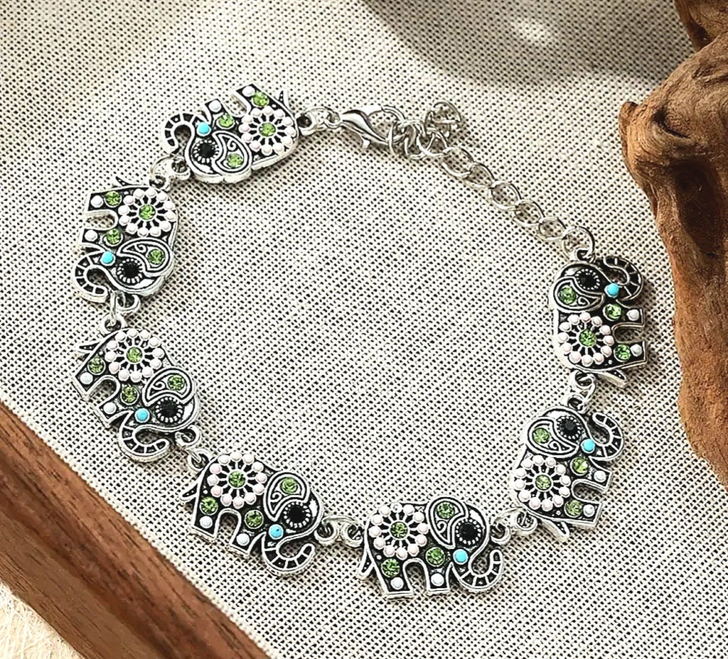 Bracelets Bohemian Style Real Titanium Elephant Bracelet (No Tarnish) Adjustable