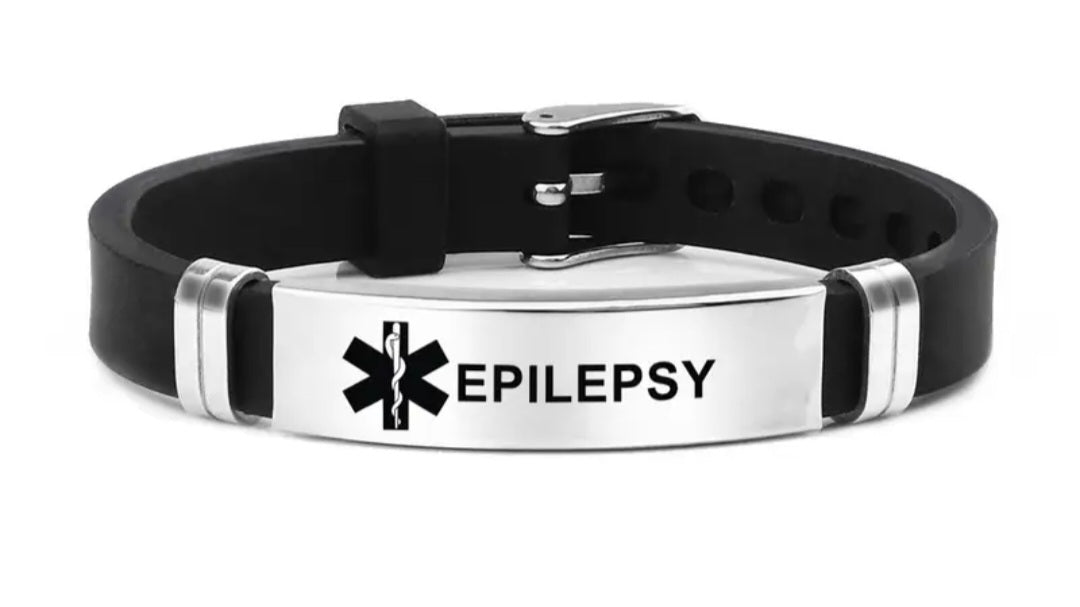 Medical Alert Arm Band. Pure Stainless Steel and Silica. Adjustable to fit your size