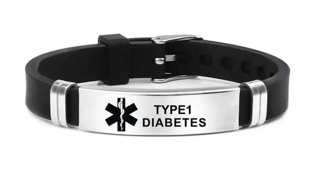 Medical Alert Arm Band. Pure Stainless Steel and Silica. Adjustable to fit your size